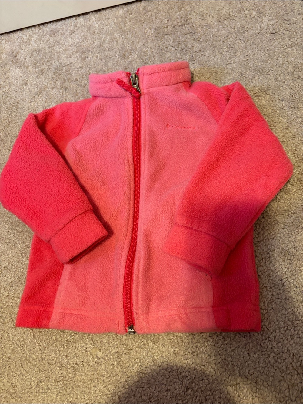 Columbia Girls' Pink Zip-Up Fleece Jacket